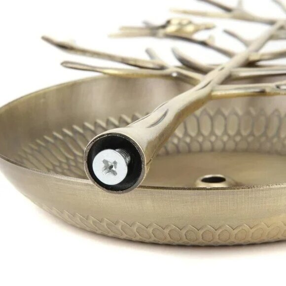 JEWELRY Tree Necklace Earring Holder Modern - Gold - Picture 5 of 7